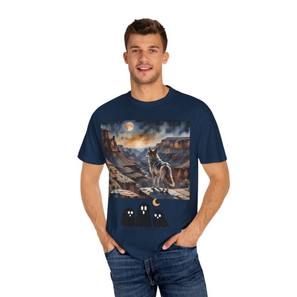 Mystical Wolf & Ghosts Unisex Garment-Dyed T-Shirt - Image 5