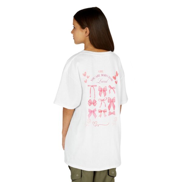 Girls' Love and Bows Heavy Cotton Tee - Cute, Comfortable Kids T-Shirt - Image 16
