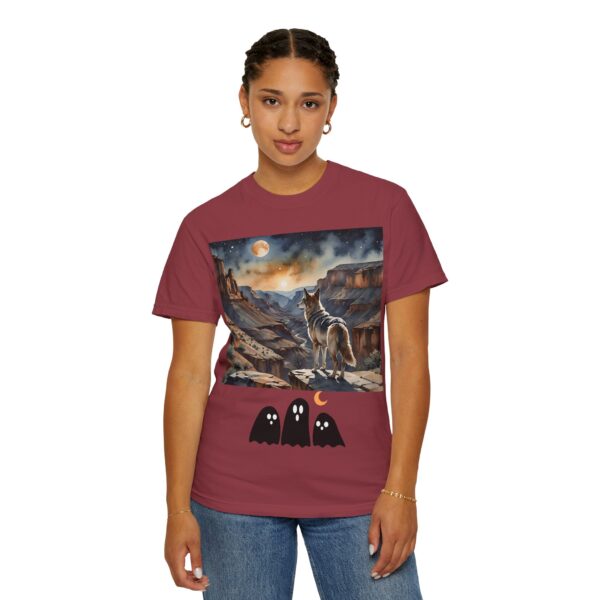 Mystical Wolf & Ghosts Unisex Garment-Dyed T-Shirt - Image 60