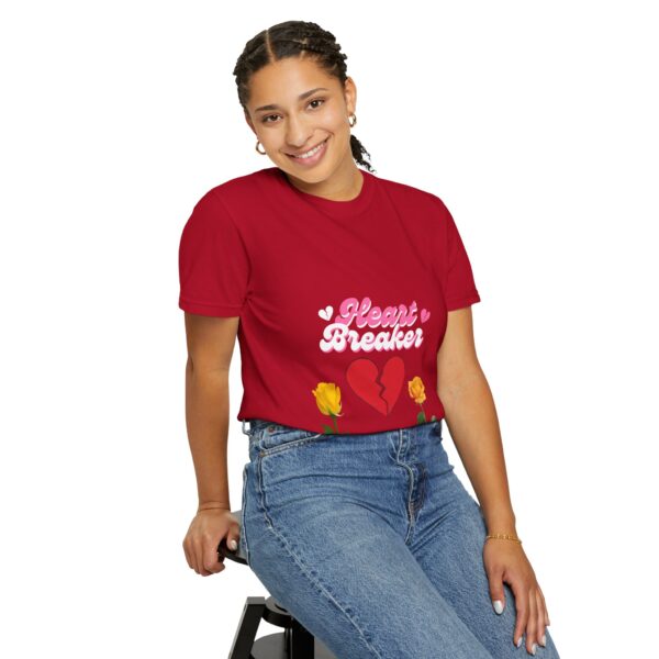Heartbreaker Unisex Garment-Dyed T-Shirt with Floral Design - Image 141