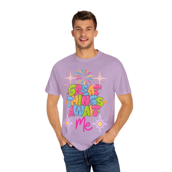 Great Things Await Me T-Shirt | Positive Vibe Unisex Tee - Image 24