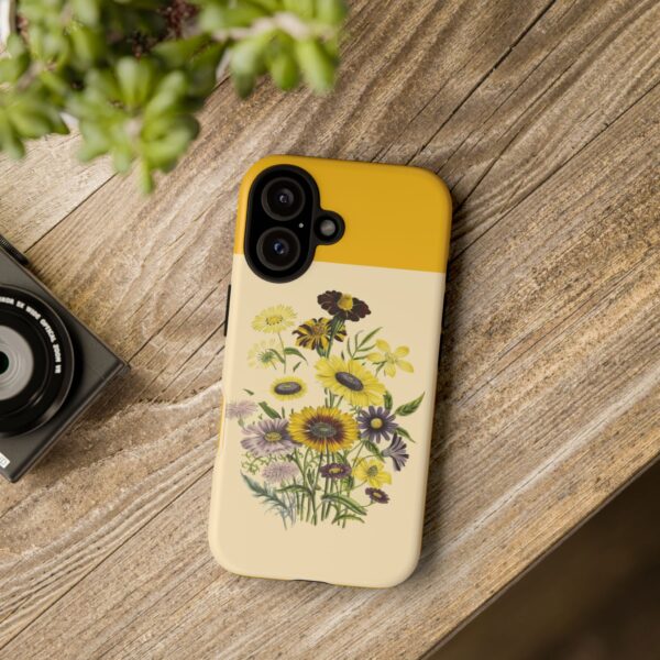 Floral Tough Case - Vintage Yellow Flower Design for iPhone - Image 8