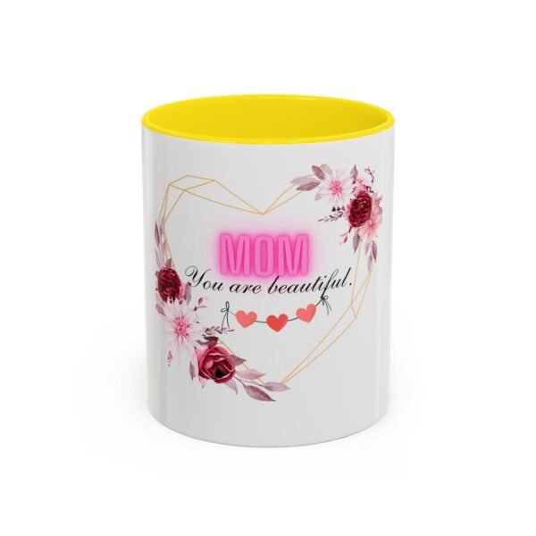 Mom Heart Accent Coffee Mug - Beautiful Floral Design - Image 63