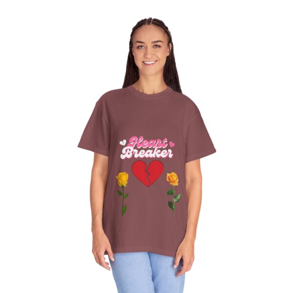 Heartbreaker Unisex Garment-Dyed T-Shirt with Floral Design - Image 24