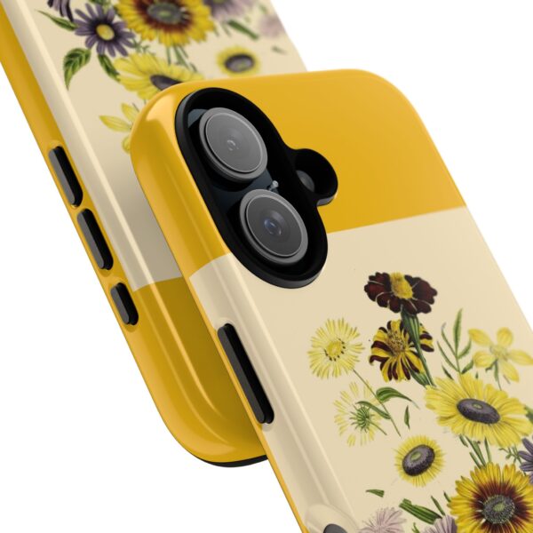 Floral Tough Case - Vintage Yellow Flower Design for iPhone - Image 2
