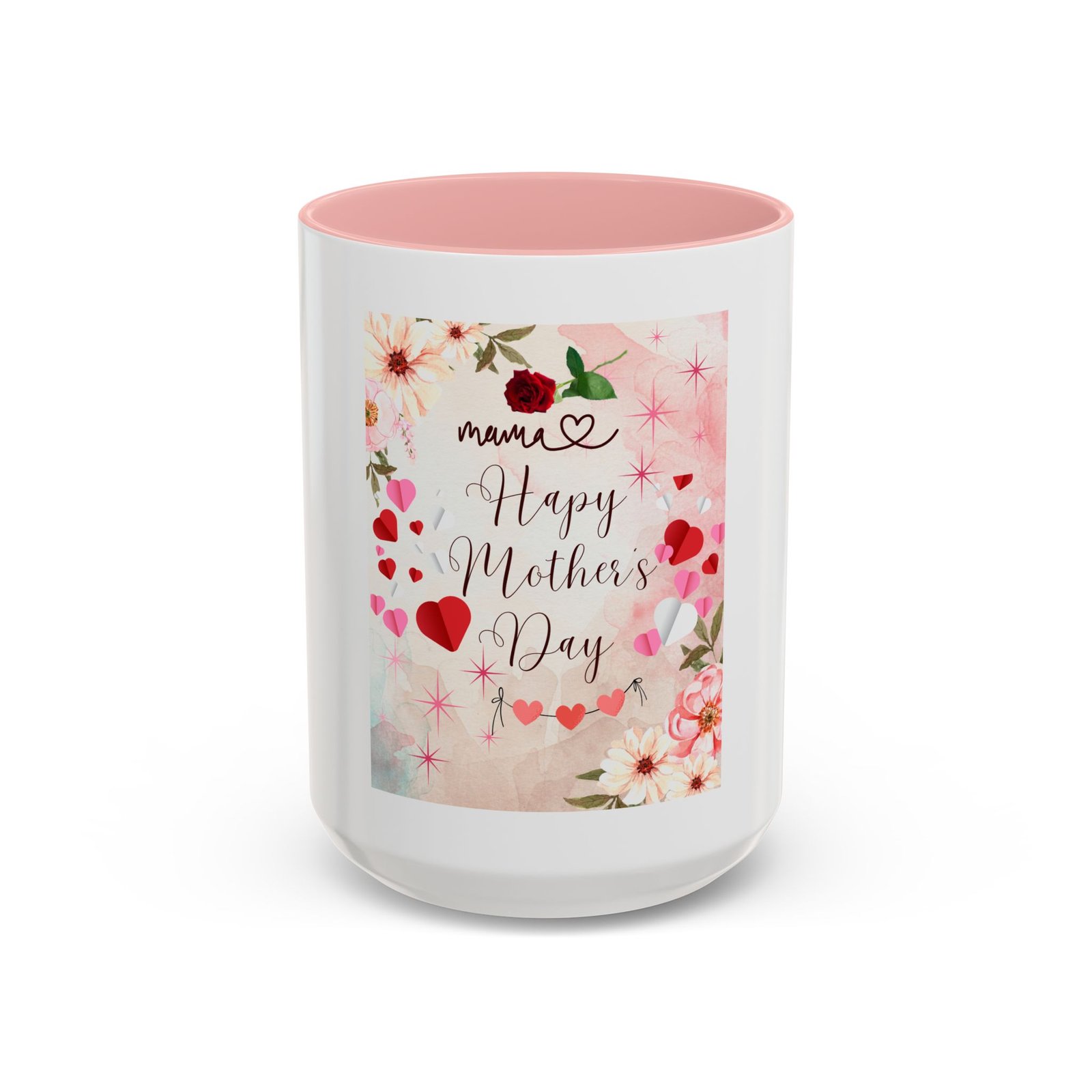 Happy Mother's Day Accent Coffee Mug - Floral Design, 11 & 15oz - Image 25