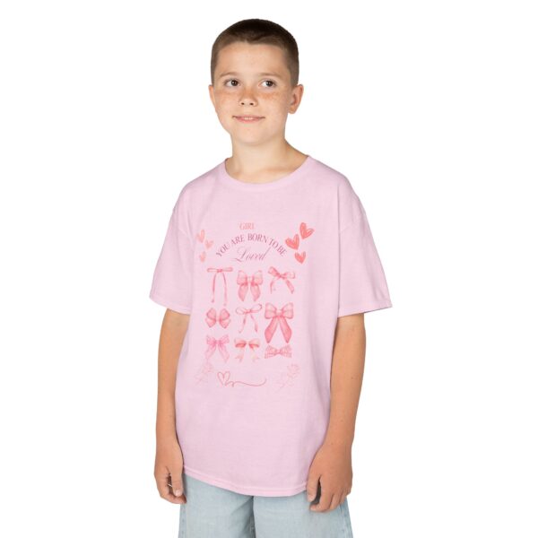 Girls' Love and Bows Heavy Cotton Tee - Cute, Comfortable Kids T-Shirt - Image 7