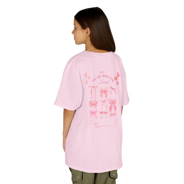 Girls' Love and Bows Heavy Cotton Tee - Cute, Comfortable Kids T-Shirt - Image 6