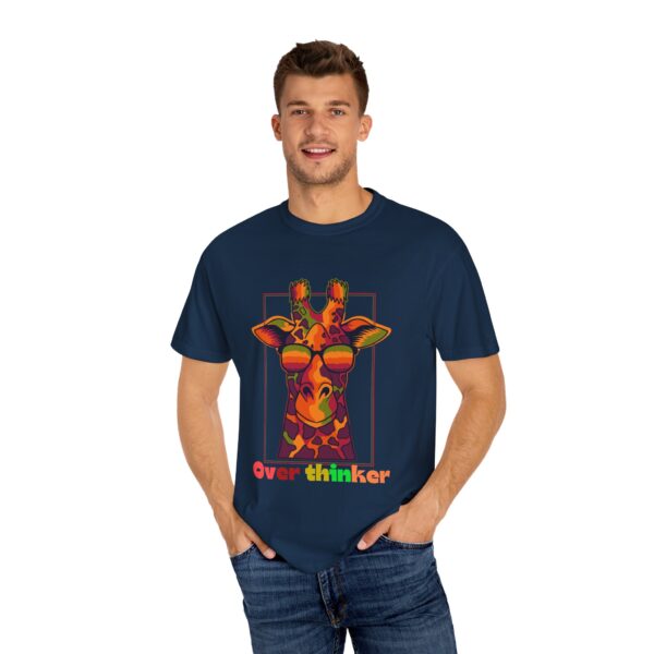 Overthinker Giraffe Unisex Garment-Dyed T-shirt | Fun & Quirky Graphic Tee - Image 16