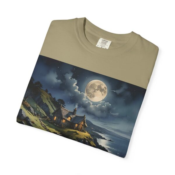 WilderNest Cottage Moonlight T-Shirt - Unisex Garment-Dyed Tee for Nature Lovers - Image 4