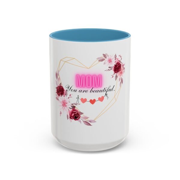 Mom Heart Accent Coffee Mug - Beautiful Floral Design - Image 47