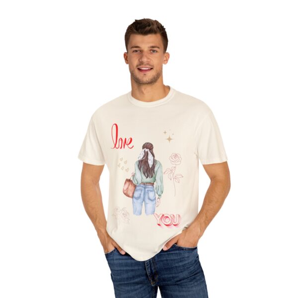 Love You Feminine Unisex T-shirt - Romantic Floral Design - Image 5