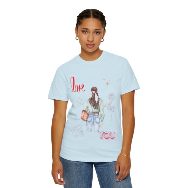 Love You Feminine Unisex T-shirt - Romantic Floral Design - Image 46