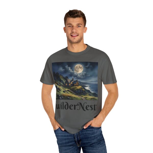 WilderNest Cottage Moonlight T-Shirt - Unisex Garment-Dyed Tee for Nature Lovers - Image 13