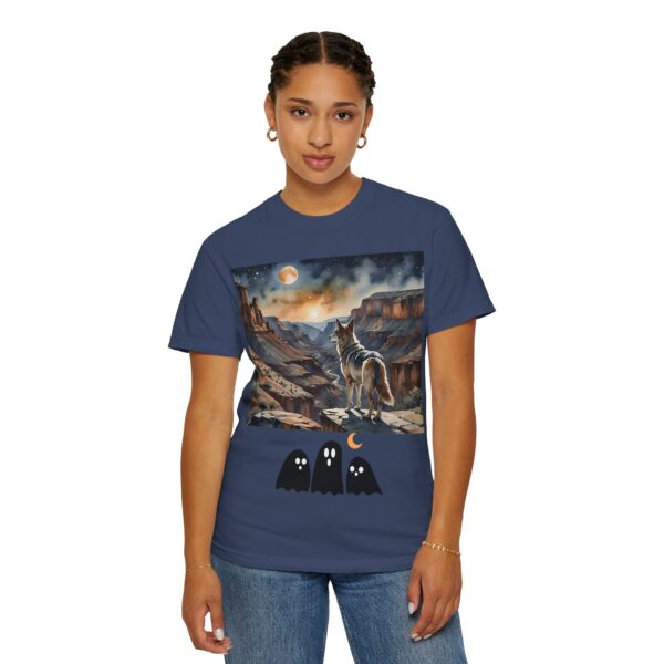 Mystical Wolf & Ghosts Unisex Garment-Dyed T-Shirt - Image 42