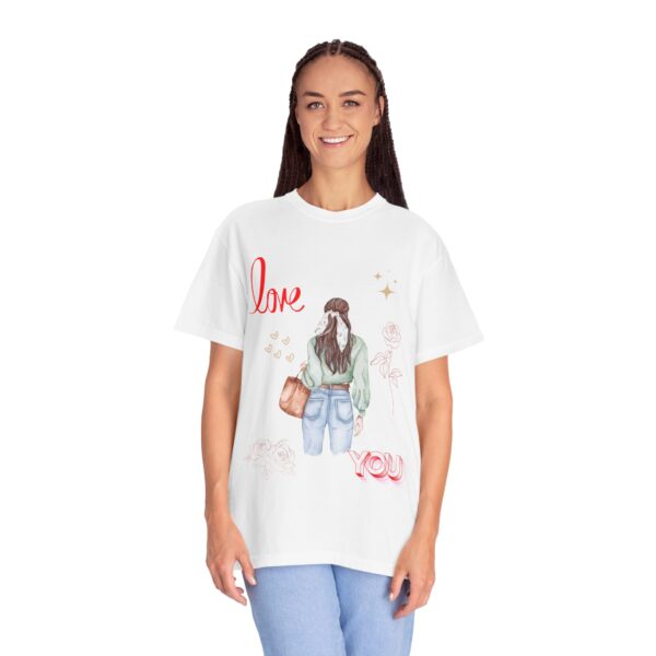 Love You Feminine Unisex T-shirt - Romantic Floral Design - Image 15