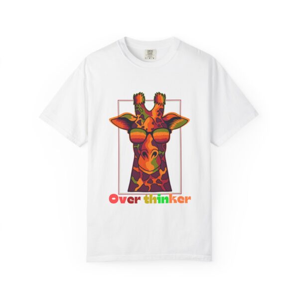 Overthinker Giraffe Unisex Garment-Dyed T-shirt | Fun & Quirky Graphic Tee - Image 7