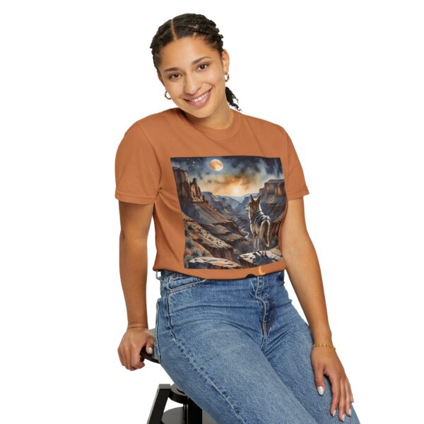 Mystical Wolf & Ghosts Unisex Garment-Dyed T-Shirt - Image 26