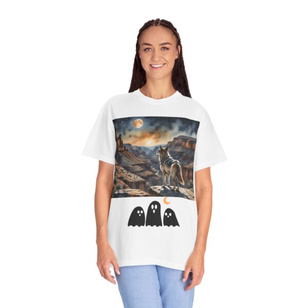 Mystical Wolf & Ghosts Unisex Garment-Dyed T-Shirt - Image 14