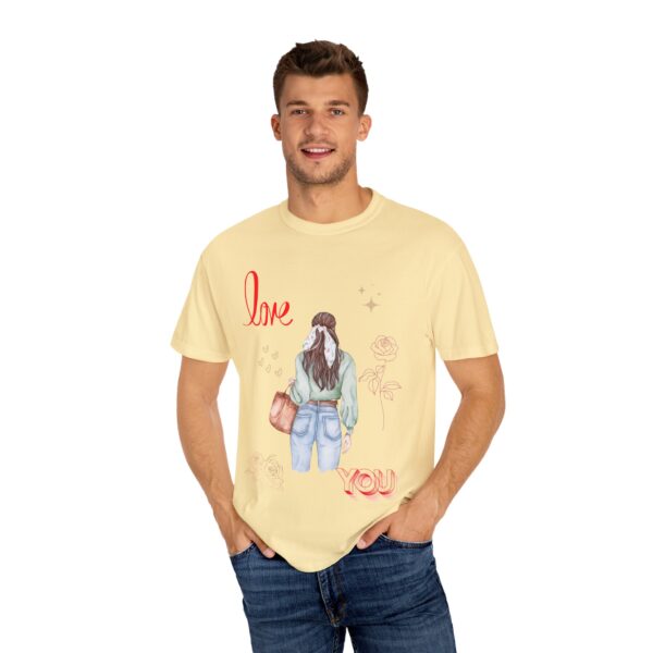 Love You Feminine Unisex T-shirt - Romantic Floral Design - Image 24