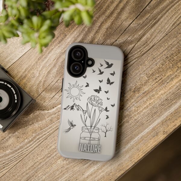 Nature-Inspired Tough Phone Case – Minimalist Floral & Animal Design - Image 9
