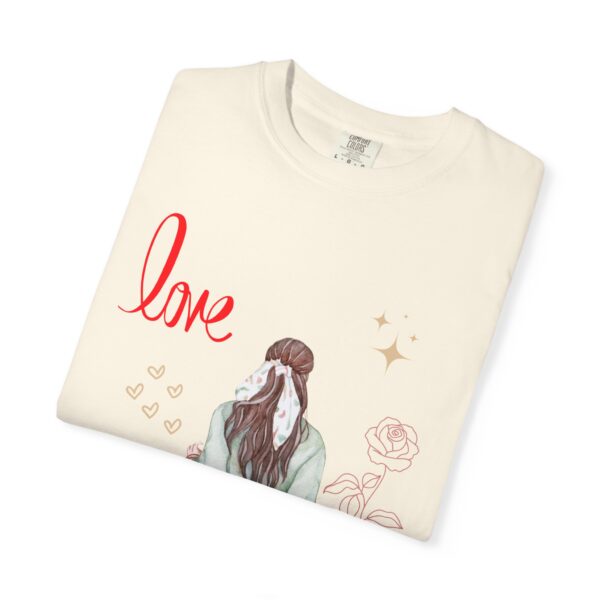 Love You Feminine Unisex T-shirt - Romantic Floral Design - Image 4