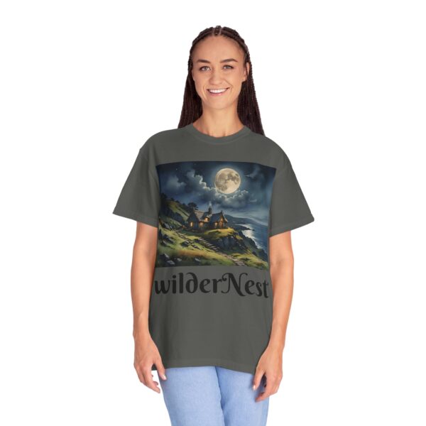 WilderNest Cottage Moonlight T-Shirt - Unisex Garment-Dyed Tee for Nature Lovers - Image 14