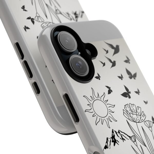 Nature-Inspired Tough Phone Case – Minimalist Floral & Animal Design - Image 3