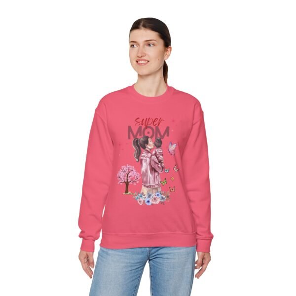 Super Mom Crewneck Sweatshirt - Gift for Mother's Day, Cozy Gift for Moms - Image 34