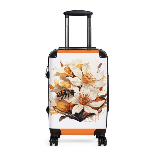 Floral Blossom Suitcase with Bee Design - Travel Luggage for Adventurers