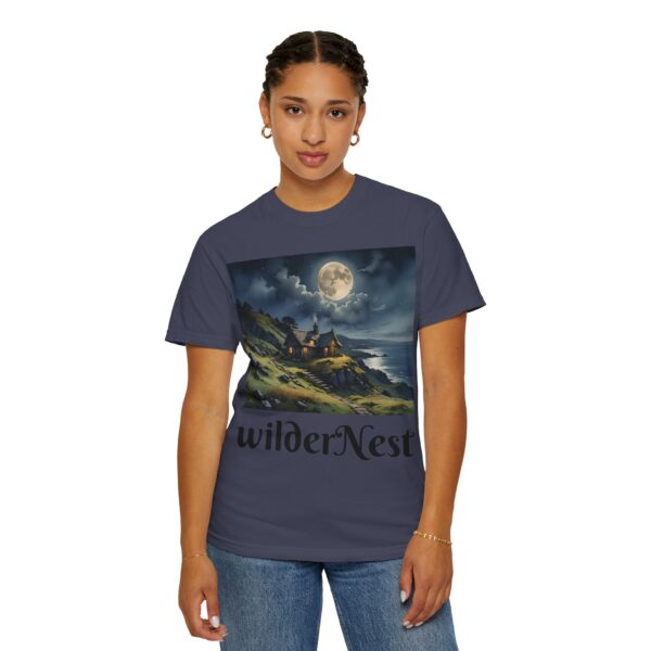 WilderNest Cottage Moonlight T-Shirt - Unisex Garment-Dyed Tee for Nature Lovers - Image 50