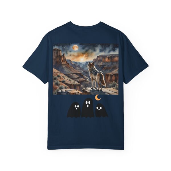 Mystical Wolf & Ghosts Unisex Garment-Dyed T-Shirt - Image 3