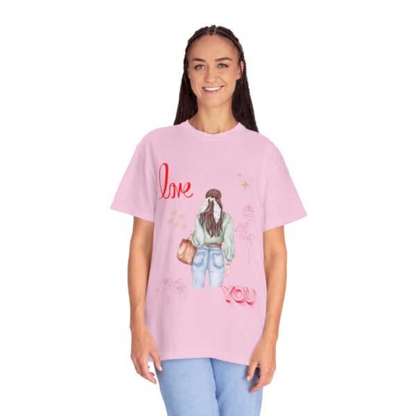 Love You Feminine Unisex T-shirt - Romantic Floral Design - Image 55