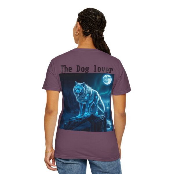 Unisex Dog Lover Garment-Dyed T-Shirt – Nighttime Wolf Design - Image 70