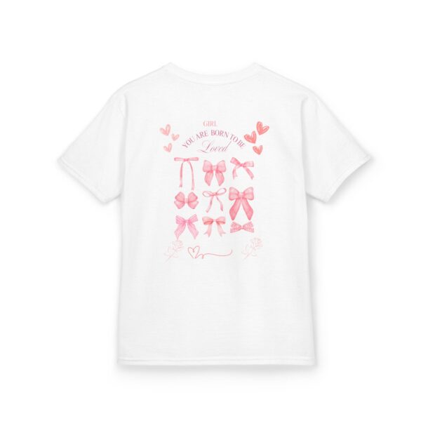 Girls' Love and Bows Heavy Cotton Tee - Cute, Comfortable Kids T-Shirt - Image 13