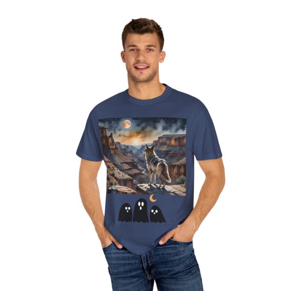 Mystical Wolf & Ghosts Unisex Garment-Dyed T-Shirt - Image 40