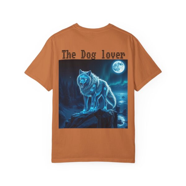 Unisex Dog Lover Garment-Dyed T-Shirt – Nighttime Wolf Design - Image 11