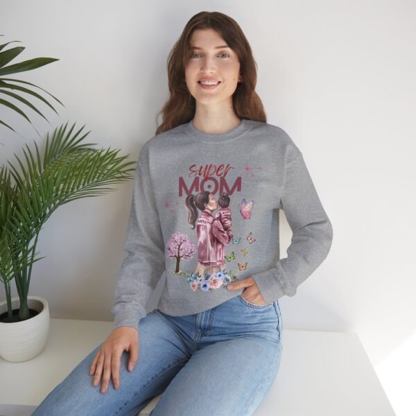 Super Mom Crewneck Sweatshirt - Gift for Mother's Day, Cozy Gift for Moms - Image 20