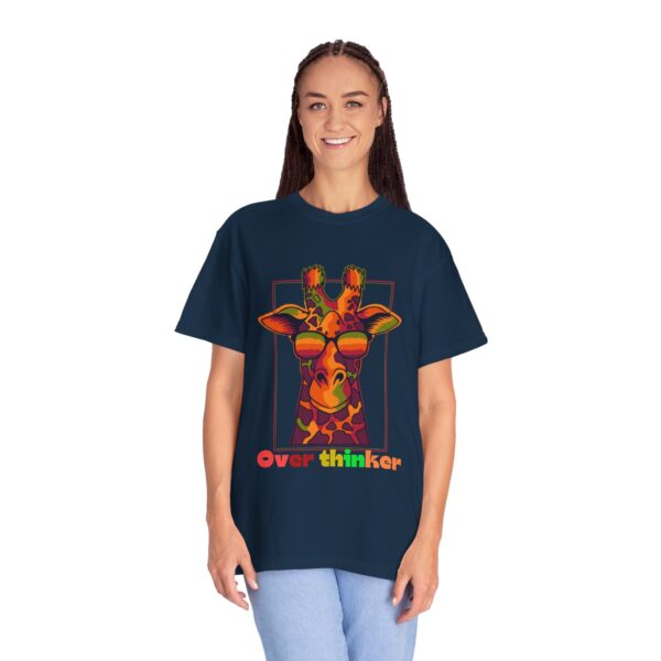 Overthinker Giraffe Unisex Garment-Dyed T-shirt | Fun & Quirky Graphic Tee - Image 17