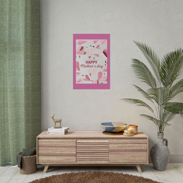 Happy Mother's Day Wall Art Poster - Floral Design - Image 4