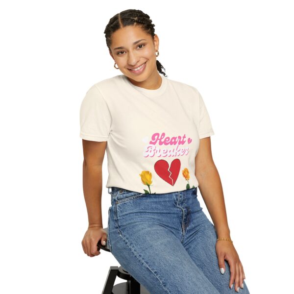 Heartbreaker Unisex Garment-Dyed T-Shirt with Floral Design - Image 36