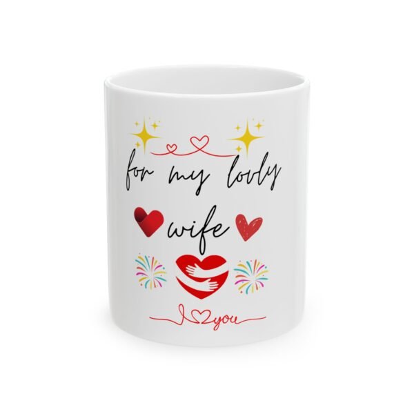 Romantic Ceramic Mug - 'For My Lovely Wife' - Perfect Gift for Anniversaries and Special Occasions