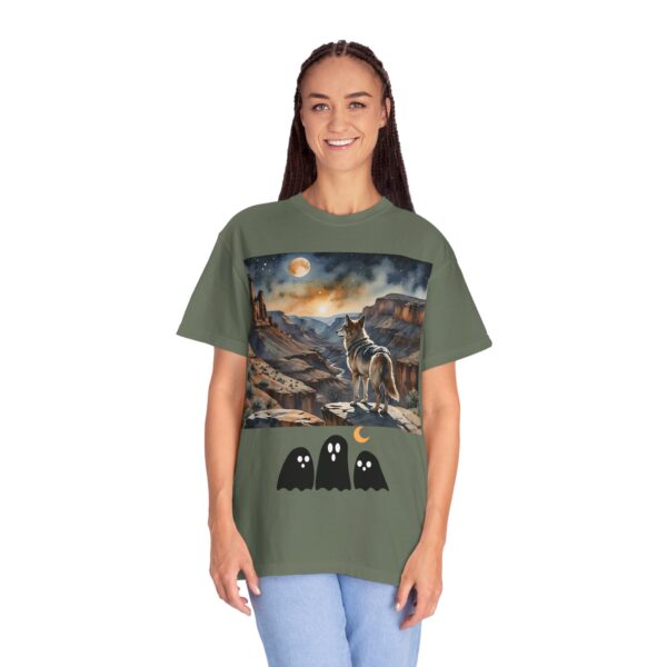 Mystical Wolf & Ghosts Unisex Garment-Dyed T-Shirt - Image 32