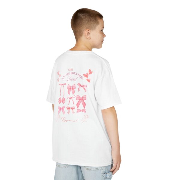 Girls' Love and Bows Heavy Cotton Tee - Cute, Comfortable Kids T-Shirt - Image 17