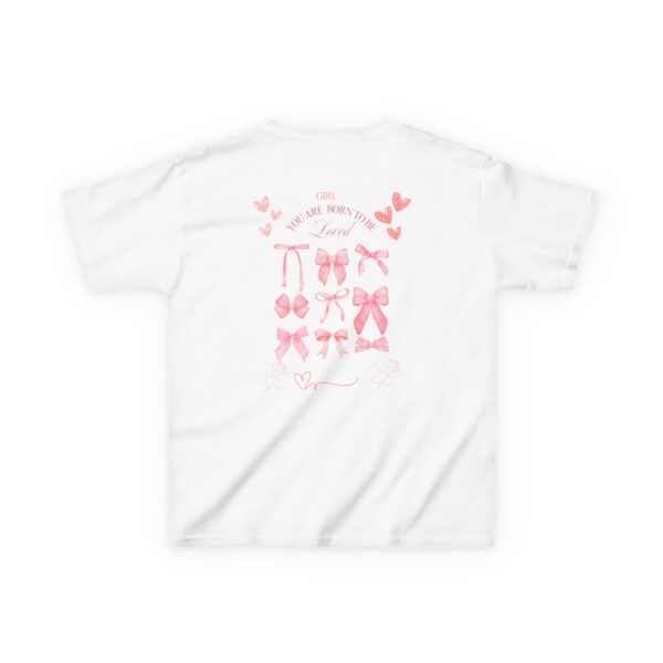 Girls' Love and Bows Heavy Cotton Tee - Cute, Comfortable Kids T-Shirt - Image 11