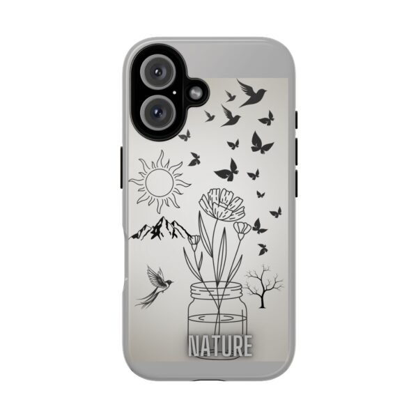 Nature-Inspired Tough Phone Case – Minimalist Floral & Animal Design - Image 2