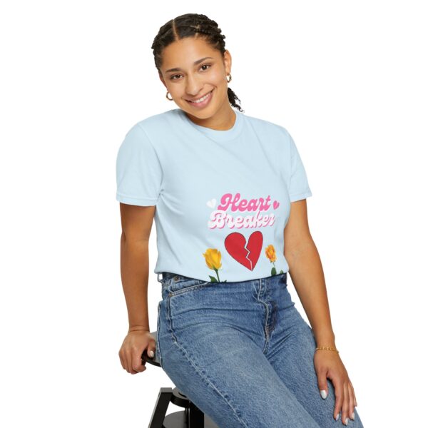 Heartbreaker Unisex Garment-Dyed T-Shirt with Floral Design - Image 90