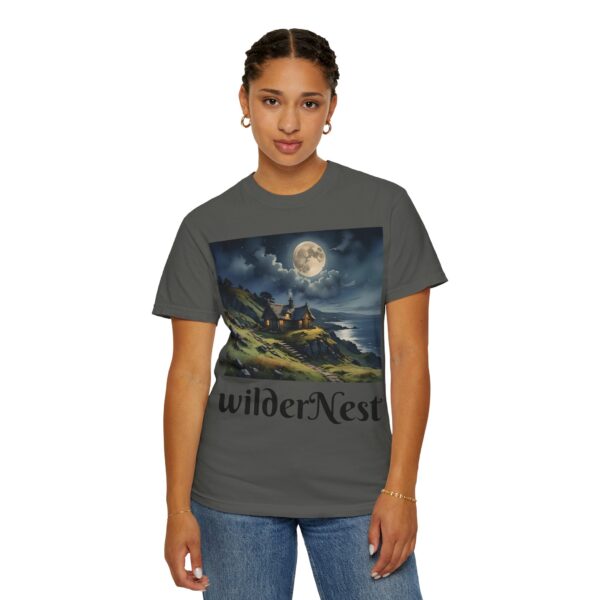 WilderNest Cottage Moonlight T-Shirt - Unisex Garment-Dyed Tee for Nature Lovers - Image 15