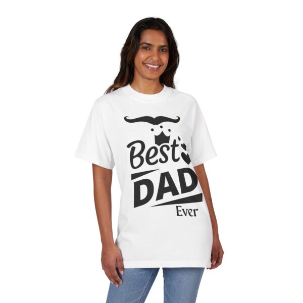 Best Dad Ever T-Shirt | Unisex Garment-Dyed Drop-Shoulder Tee for Father's Day, Gifts for Dads, Comfortable Casual Wear, Family [...] - Image 7