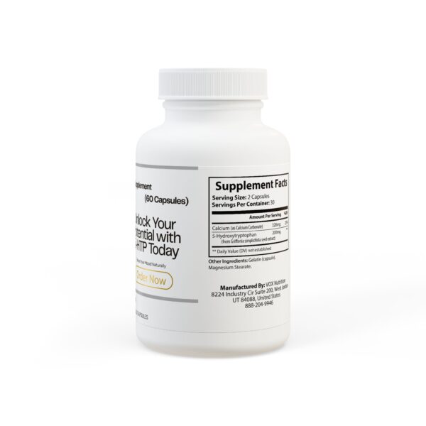 5-HTP Supplement – Mood & Sleep Support (60 Capsules) - Image 3